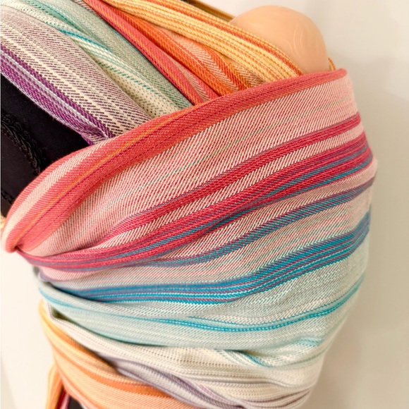 Butterfly Baby Woven Wrap Carrier | Rainbow Stripe | Made in USA - Picture 4 of 9